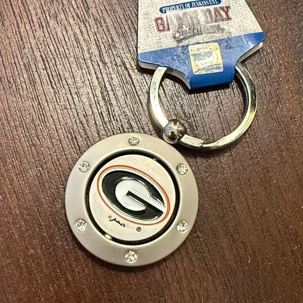 Georgia Bulldogs Keychain - Spinner - NEW